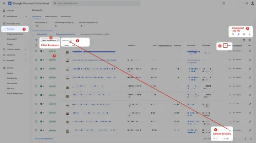 Guide : exporter votre flux depuis Google Merchant Center